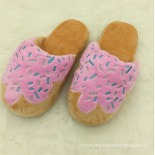 Doughnut shaped embroidery home slipper women winter shoes